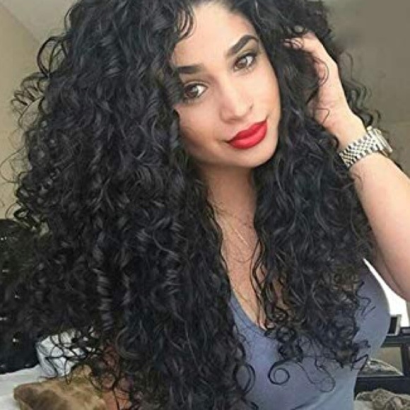 💫24” BLACK KINKY CURLY LACE FRONT WIG💫 *NEW*
🆕